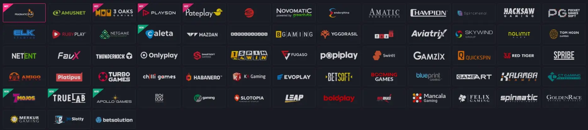 провайдери казино Favbet