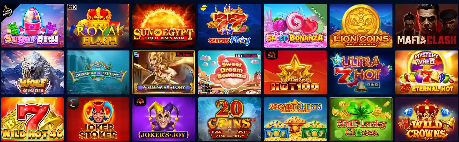 популярные игры казино Vbet