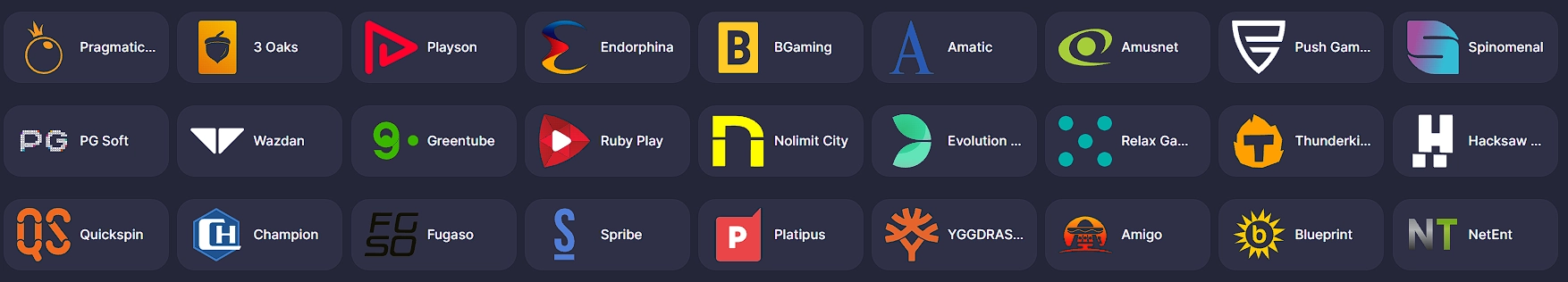 провайдери казино super gra